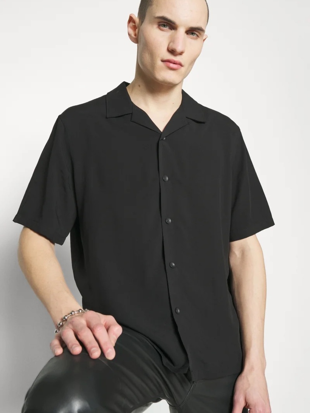 rag & bone Avery Camp-Collar Button-Down Viscose Shirt